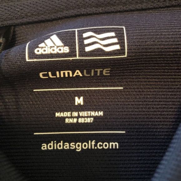 Adidas Mens Climalite Golf Polo Shirt Blue First Alert Storm Team 5 M New - Picture 4 of 8